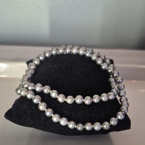 Vintage Silver Pearl Necklace